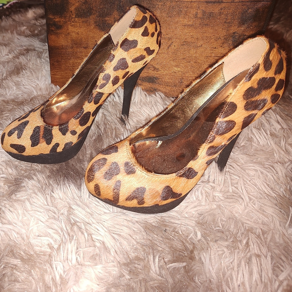 Guess Animal Print Stiletto Heels